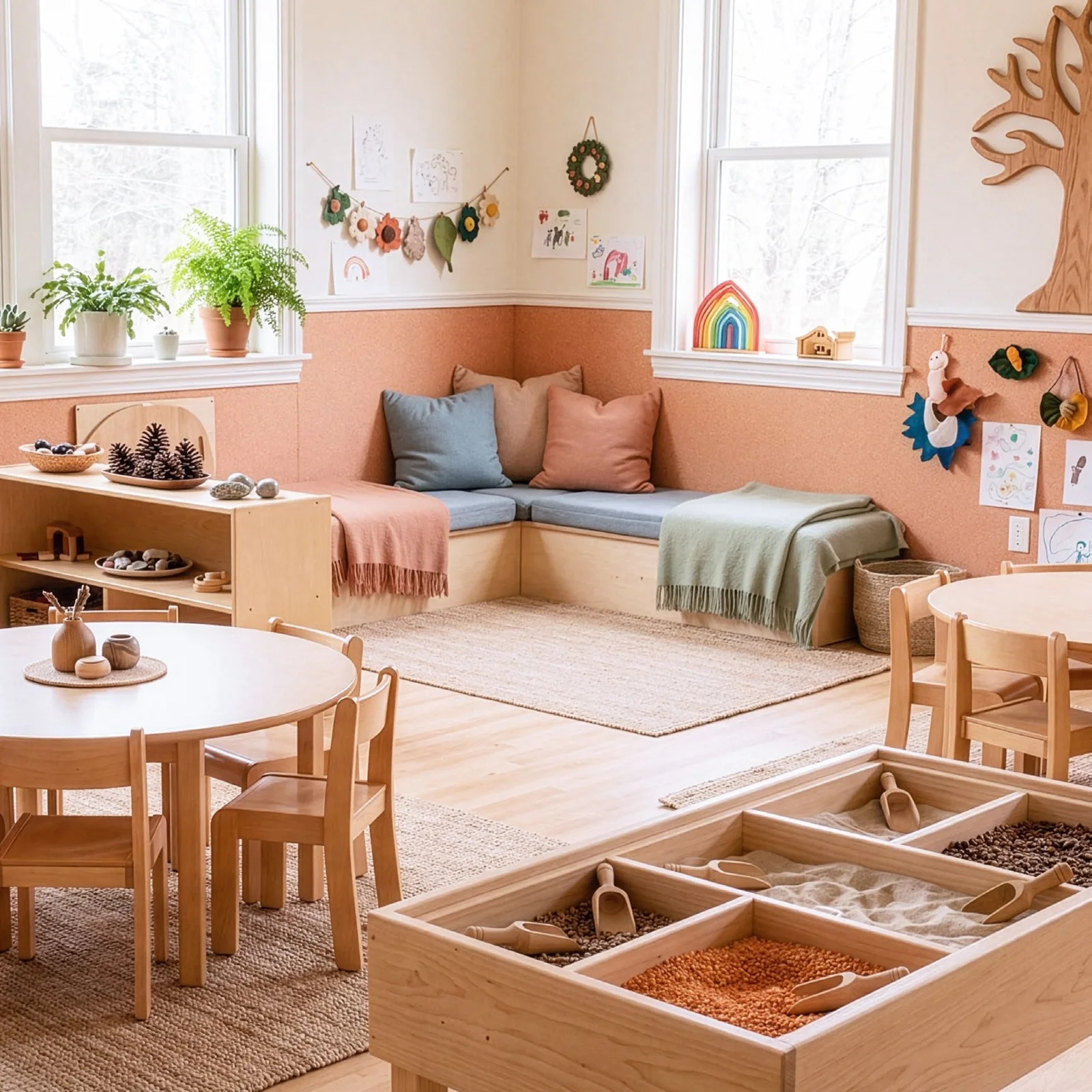 Preschool classroom rendering